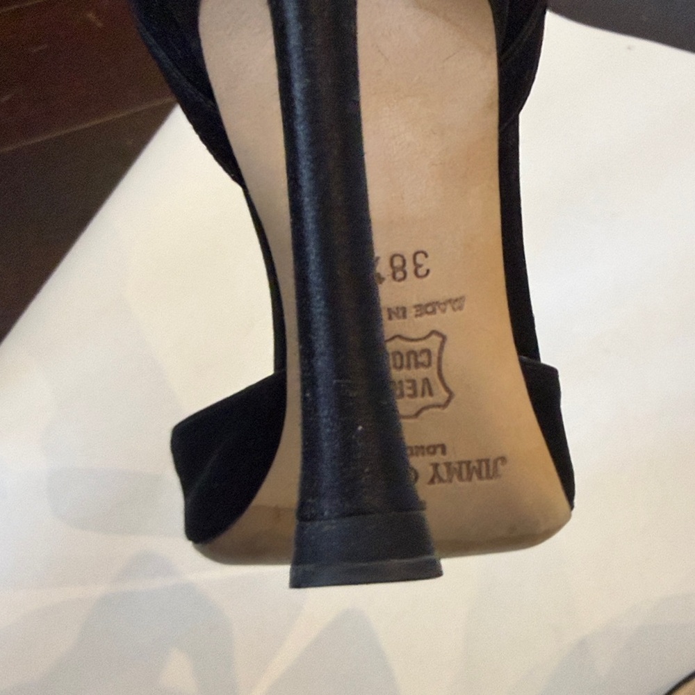 Jimmy Choo D’Orsay Pumps in Black Silk Satin Peau de Soie - Picture 6 of 9